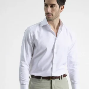 PuroEgo camisa vestir Twill blanca