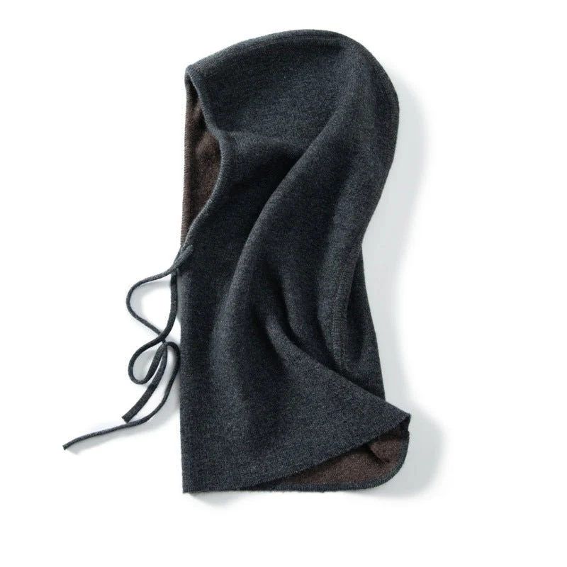 Gorro con capucha de pasamontañas de cachemira pura para mujeres y hombres - Imagen 6