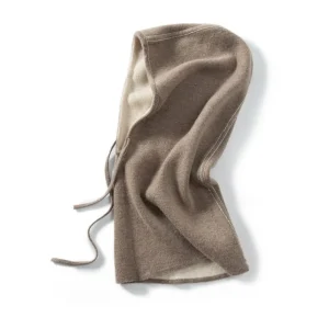 Gorro con capucha de pasamontañas de cachemira pura para mujeres y hombres