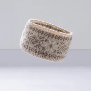 Diadema de punto de invierno 100% cachemira para mujer