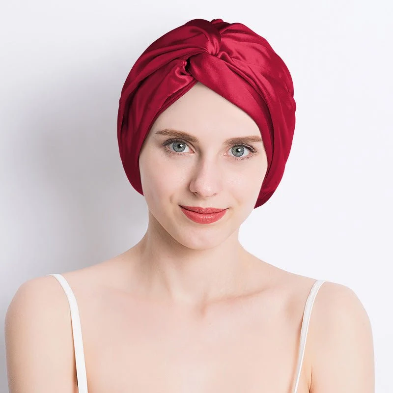 Gorro de dormir 100% seda morera para mujer Turbante de seda pura - Imagen 8