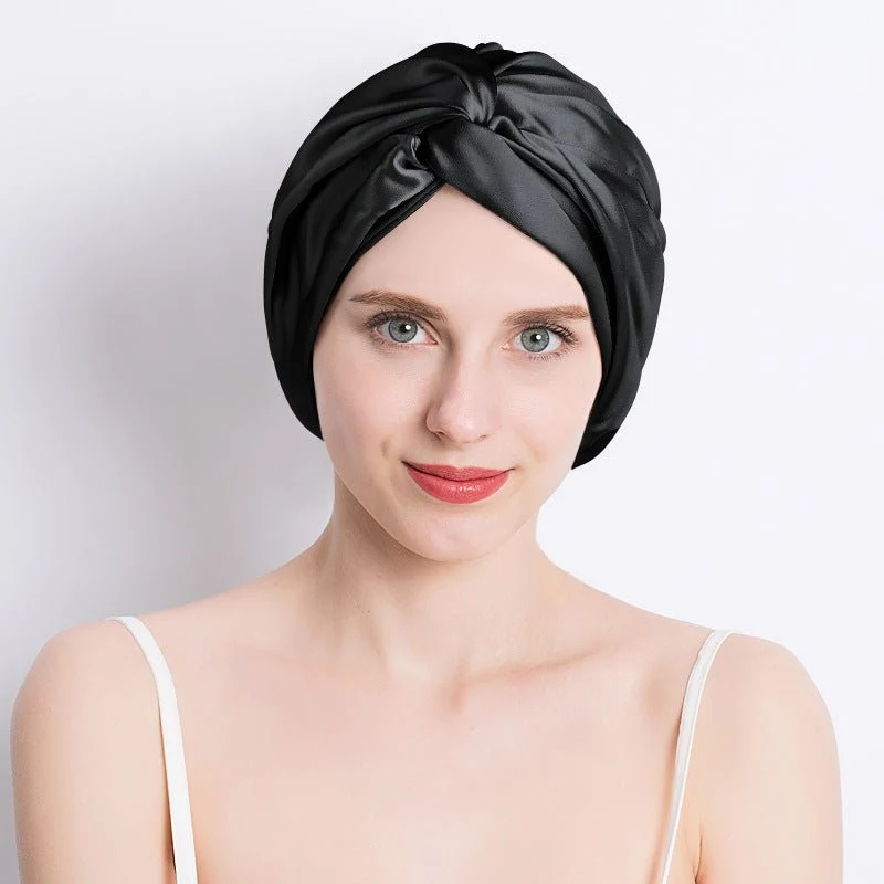 Gorro de dormir 100% seda morera para mujer Turbante de seda pura - Imagen 5