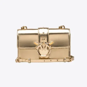 Pinko minibolso love one mirror dorado