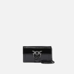 Pinko bolso patent brid buckle wallet negro
