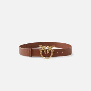 Pinko cinturon love birds marron 4cm