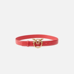 Pinko cinturon love birds de piel rojo