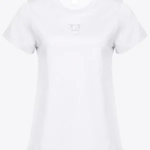 Pinko camiseta con bordado love birds