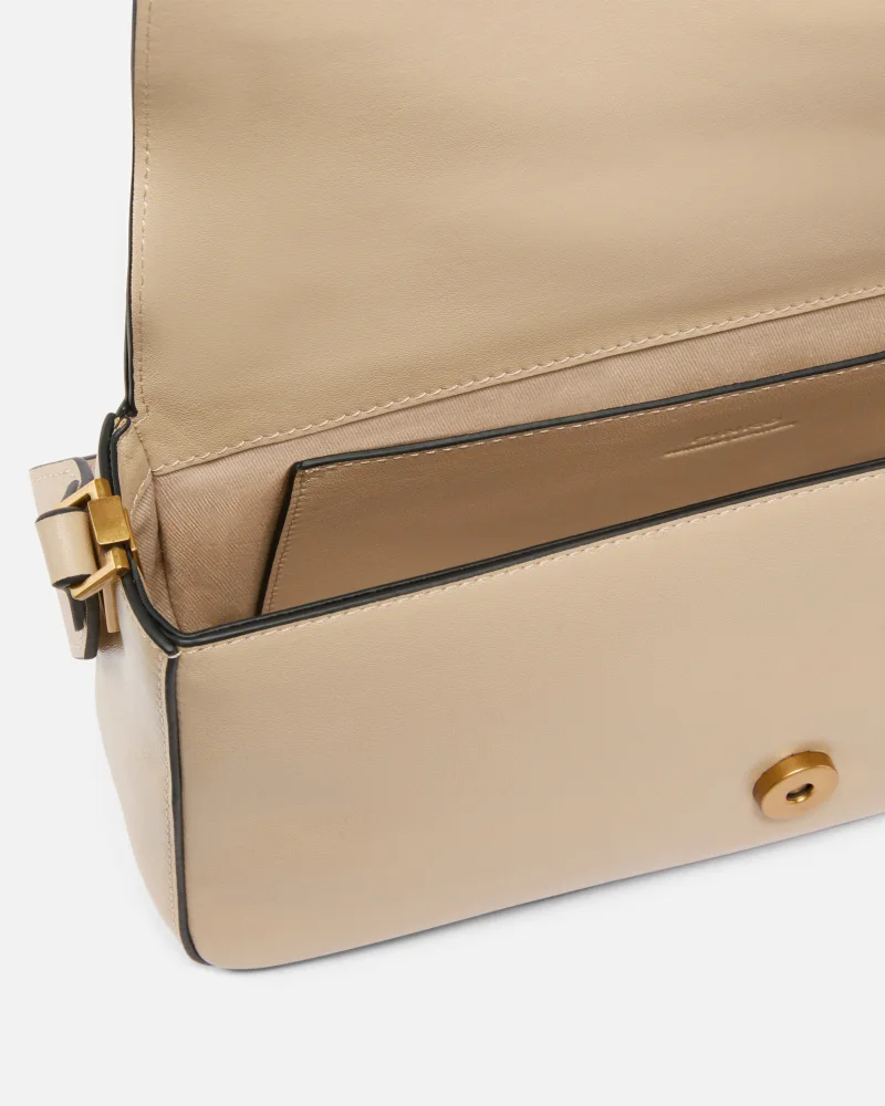 Pinko bolso de hombro desestructurado piel love birds camel - Imagen 5