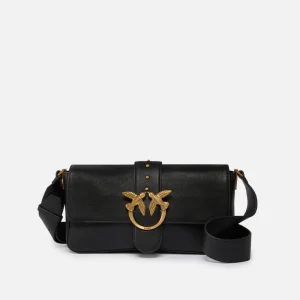 Pinko bolso hombro desestructurado piel love bag negro