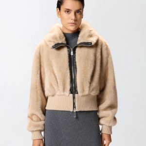 Pinko chaqueta bomber de tejido efecto piel