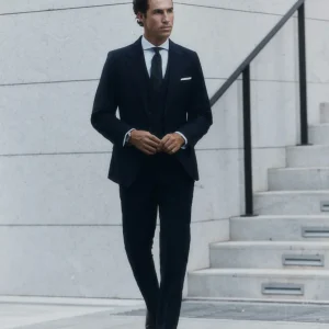 Silbon pantalon traje natural stretch dark navy