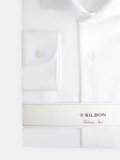 Silbon camisa vestir blanca puño simple easy iron - Imagen 3