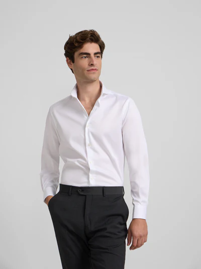 Silbon camisa vestir blanca puño simple easy iron - Imagen 5