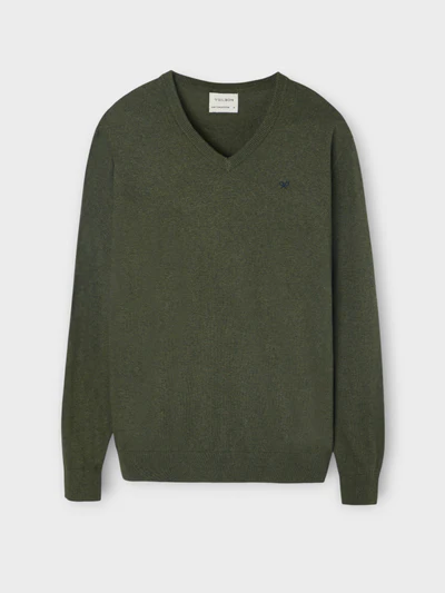 Silbon jersey cuello pico verde - Imagen 5