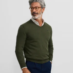 Silbon jersey cuello pico verde