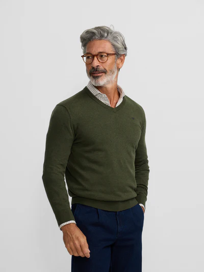 Silbon jersey cuello pico verde - Imagen 2