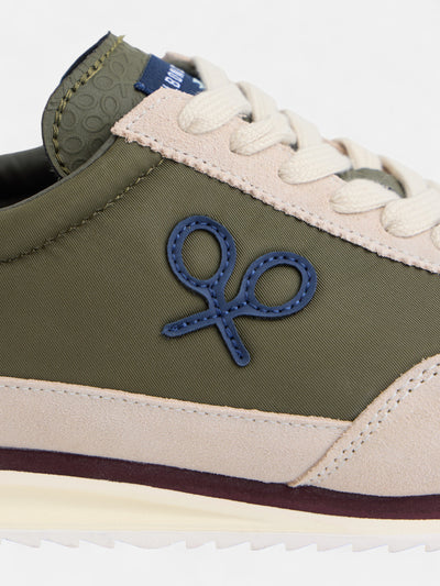 Silbon zapatilla vintage verde beige - Imagen 3