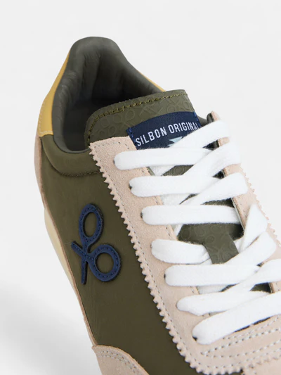 Silbon zapatilla vintage verde beige - Imagen 5