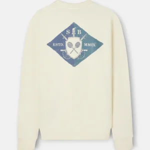 Silbon sudadera escudo SB crema