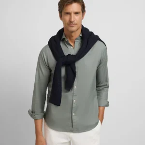 Silbon camisa sport estructura espiga verde claro