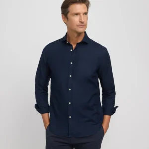 Silbon camisa estructura espiga navy