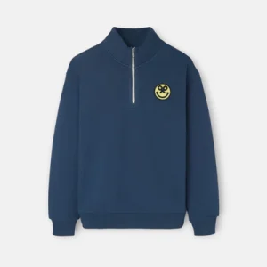 Silbon sudadera kids media cremallera acid azul marino