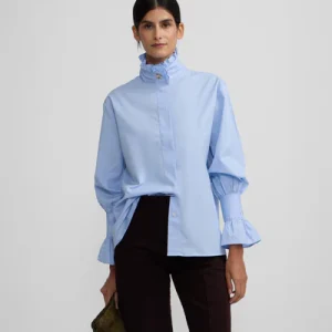 Silbon camisa detalle puño celeste