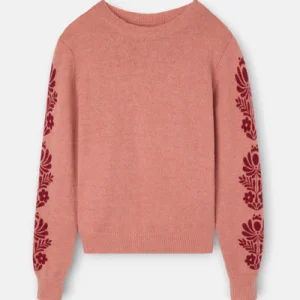 Silbon jersey flores estampadas rosas