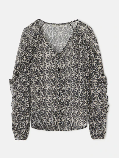 Silbon blusa volantes estampado negro - Imagen 8
