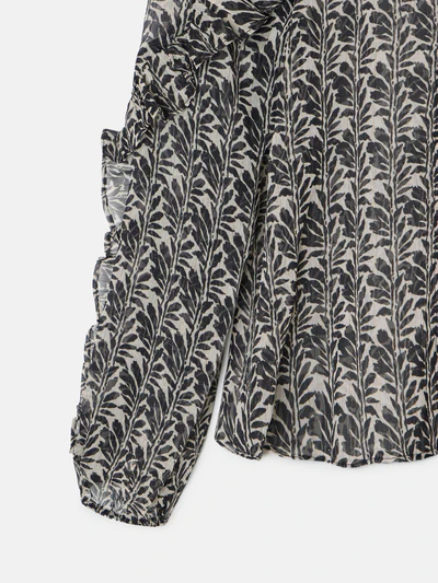 Silbon blusa volantes estampado negro - Imagen 4
