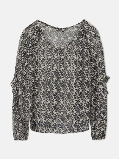 Silbon blusa volantes estampado negro - Imagen 9
