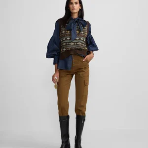 Silbon pantalon cargo camel
