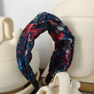 Diadema floral azul