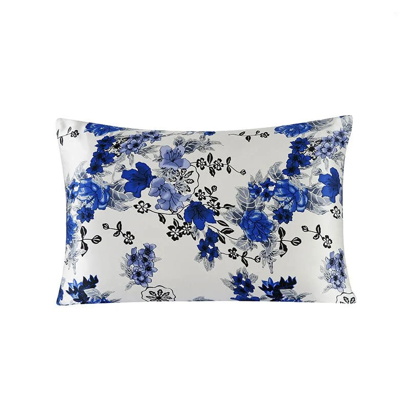 19 Momme Funda de almohada de seda para ama de casa Cremallera oculta Estampados florales variados - Imagen 3