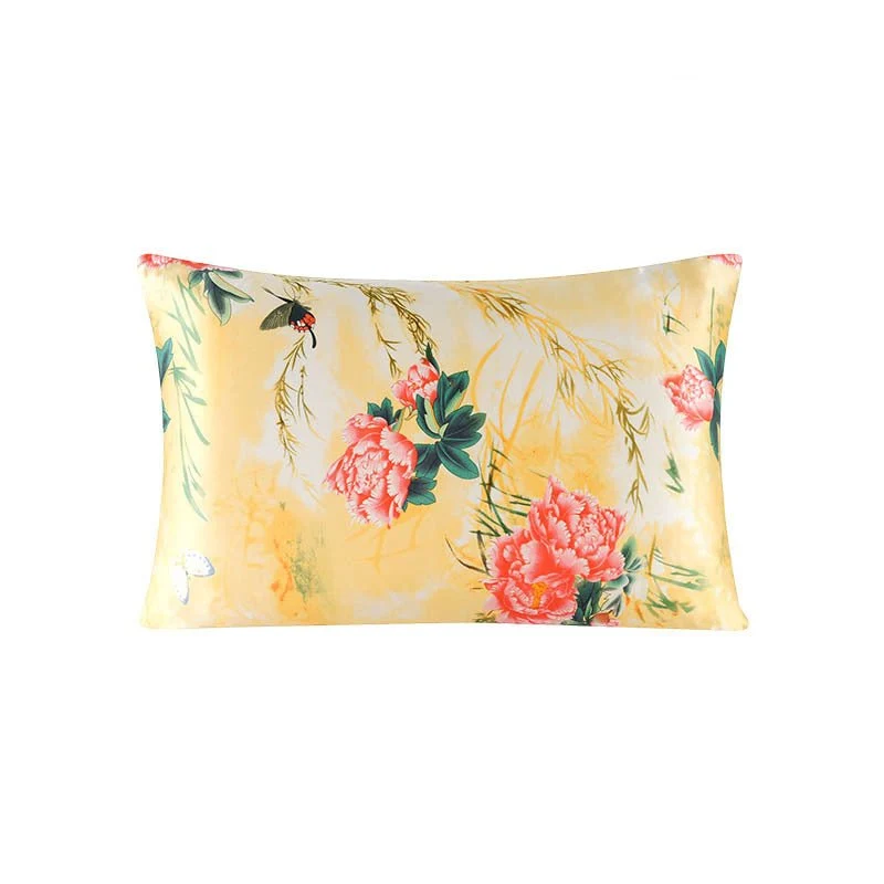 19 Momme Funda de almohada de seda para ama de casa Cremallera oculta Estampados florales variados - Imagen 9