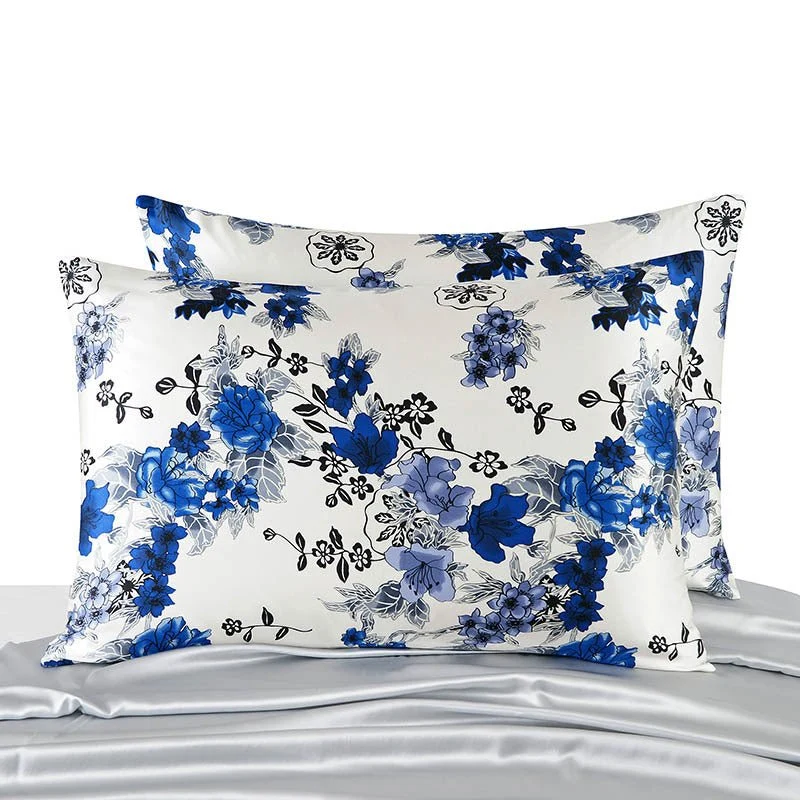 19 Momme Funda de almohada de seda para ama de casa Cremallera oculta Estampados florales variados - Imagen 7