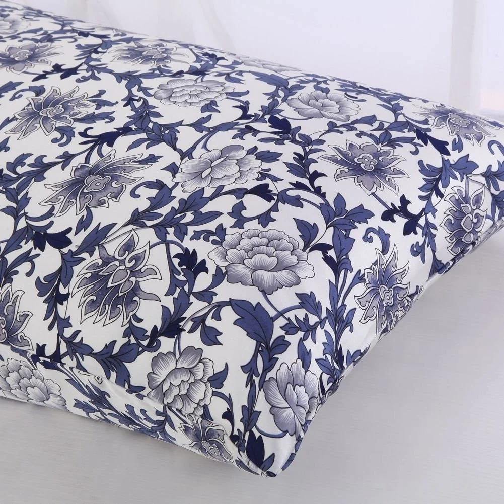19 Momme Funda de almohada de seda para ama de casa Fundas de almohada de seda con estampado floral y cremallera oculta - Imagen 5