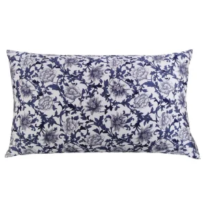 19 Momme Funda de almohada de seda para ama de casa Fundas de almohada de seda con estampado floral y cremallera oculta