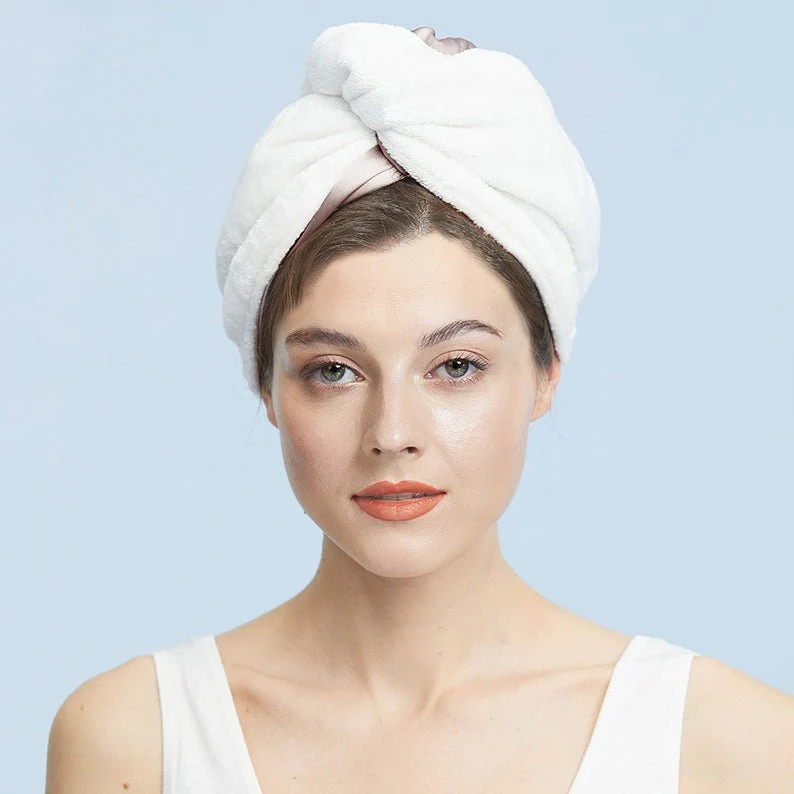 Capa de cabello seco de seda 100% Mulberry Terry Capazón para el cabello forrado - Imagen 5