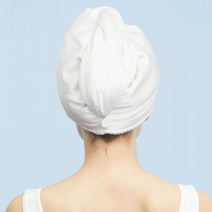Capa de cabello seco de seda 100% Mulberry Terry Capazón para el cabello forrado - Imagen 9