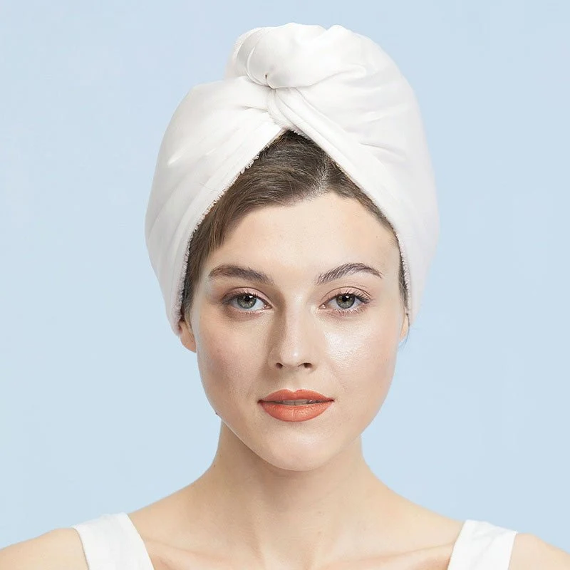Capa de cabello seco de seda 100% Mulberry Terry Capazón para el cabello forrado - Imagen 8