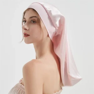 Mujeres Long Silk Sleep Cap Japon