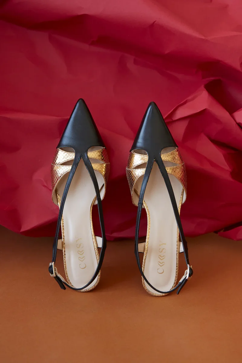 Cossy zapatos tacon mini negro