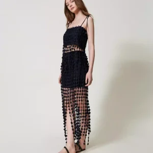 Twinset falda corta de ganchillo