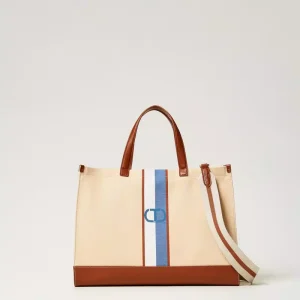 Twinset bolso shopper de lona con oval T
