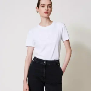 Twinset camisaeta con oval T bordado
