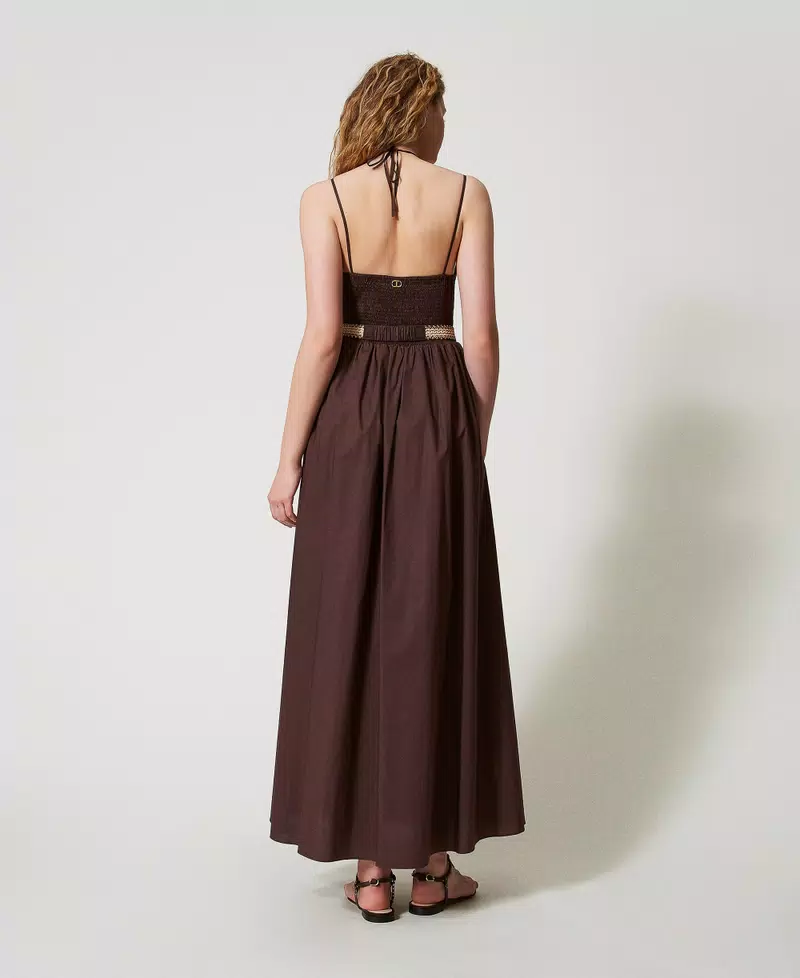 Twinset vestido largo de popelina con cinturon - Imagen 5