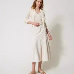 Twinset falda larga en bull de flores