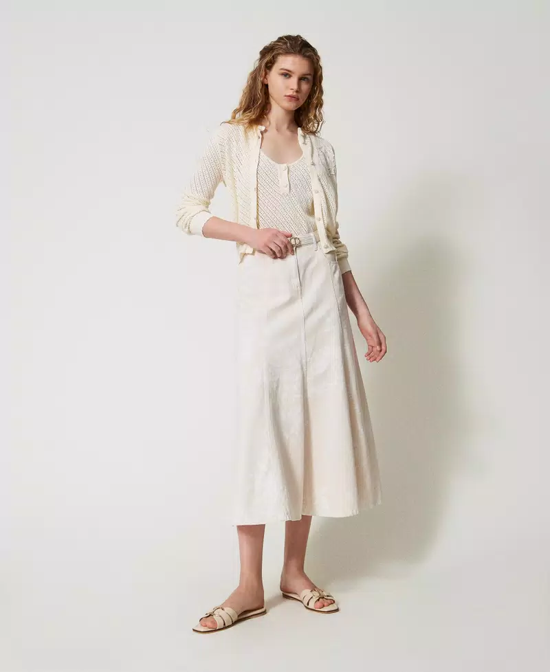 Twinset falda larga en bull de flores