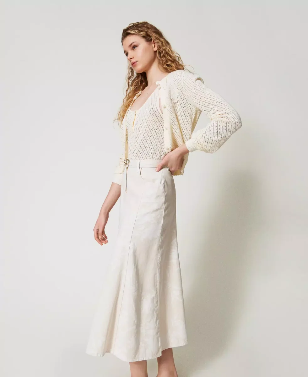 Twinset falda larga en bull de flores - Imagen 4